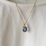 Blue Glassしずくネックレス