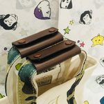 ［2個セット］ヌメロ（牛革）レザーのバッグの持ち手カバー、ハンドルカバー、汚れ防止。トートバッグやエコバッグに。本革、チョコ色