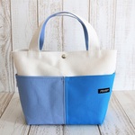 ★半額SALE★　倉敷帆布ﾄｰﾄS（バイカラー）ブルー①
