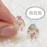 <受注制作>似顔絵🎨両耳用ピアス/ノンホールピアス