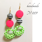 No.189＊レトロでPOPな大ぶりピアス＊イヤリング変更無料