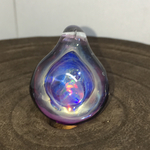  新色【水面 レインボーオパール】 ガラス ネックレス  パープル