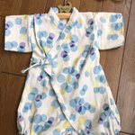 和風な水玉とちょうちょの甚平ロンパース⭐︎60〜70