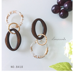 No.B418 ❤︎人気♕No.9❤︎お洒落な♔ アシンメトリーのリングお洒落ピアス / イヤリング