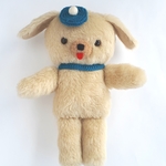 リトルビックぺたんこわんこ　(青首輪　ベレー帽)