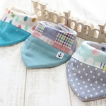 sale*サイズ調節*８重ガーゼスタイ*3枚set*しずく