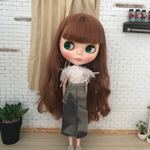 【送料無料】リカちゃん/ブライス  むら染めロングスカート、ブラウスセット