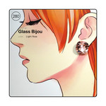 [Glass Bijou] Light Rose Big Square Pierce