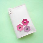 ブックタイプ・２・お花・お好きなカラーで・スマートキー対応キーケース・受注販売