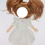 オビツ11用・白のレース襟ワンピース