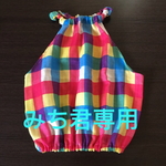 マドラスチェックのキャミソール