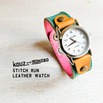 【受注生産】stitch run leatherwatch / coloful