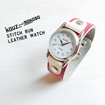 【受注生産】stitch run leatherwatch / coloful