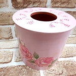 バラ柄のダストBOX☆ごみ箱☆トールペイント