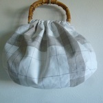 【難あり】リネン・バンブー持ちてバック