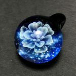 ≪星空の花≫　ガラスのペンダント Glass accessories