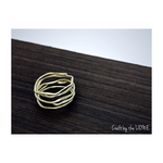 【着画あり】Brass stacking gold ring (5loops)