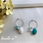 涼しげブルーカラーのピアス／イヤリング