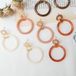 NEW! double ring 大人カラー　アレルギー対応ピアス/イヤリング   (104