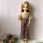 ふっくら袖のスキッパーブラウス