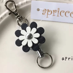 「再販」お花のリールキー（黒）