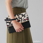 再販クラッチバッグ 【リーフ × ブラック】