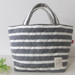 【tanuki07様ｵｰﾀﾞｰ作品】大人styleなボーダーbag　