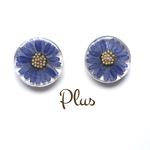 flower plate ピアス 《ネイビー》