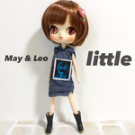 May & Leo little＊ちょっとハードなフード付カットワンピ