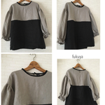 ka様ご注文品 バイカラーブラウスとロングジレ