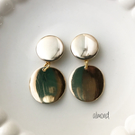 ゴールド×ゴールドピアス・樹脂ピアス・イヤリング