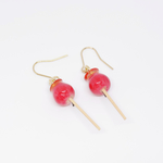 りんご飴ピアス&イヤリング＊ミニチュア