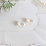 12mm/8mm　パールノンホールピアス