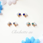 小粒ビジューピアス❤︎ブルー系