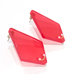 スマイリーレッドクリアピアス