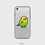 Chubby Bird 　セキセイインコ　グリーン　男の子　ミラーケース　iPhone ケース　スマホケース （受注生産）　#28-M