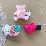 ベビーヘアクリップ3点セット