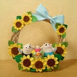 ひまわり畑の2wayリース①