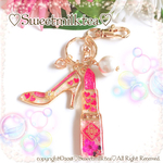 Girlspowerキーホルダー♡ローズクォーツリップ×ハートヒール