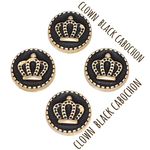 【10個】clown black  cabochon