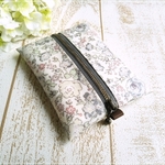 リバティ＊ファスナー付きポケットティッシュケース＊Felicite（グレー）      