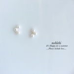 crystalpearl▷ triple crystalpearl　ピアス/ノンホールイヤリング＊受注製作＊C3
