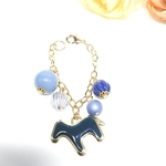 お馬の大人かわいいバッグチャーム☆紺×グレー☆