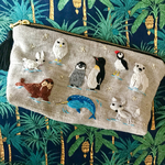北極の仲間たち刺繍ファスナーポーチ♪