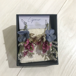 ボタニカル ピアス ❁ ピンク