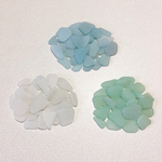 【再販】天然シーグラス良品3色小粒(白・水色・薄緑）230g😊