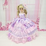 リカちゃん お姫様ドレス 一点物☆パープル×ピンク