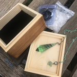 天然石  蛍石 ペンデュラム/ネックレス BOX SET  (1 in stock)