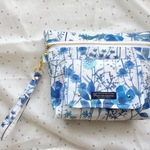 ki様ご予約品♡リバティ イルマ（ブルー）のコンパクトおむつポーチ♡