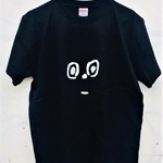 キャラクターTシャツ　顔　イラスト　シルクスクリーン　デザイン　ブラック